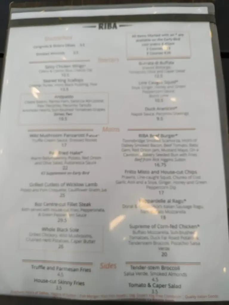 Menu_Riba Restaurant & Pizzeria_Booterstown_image_4