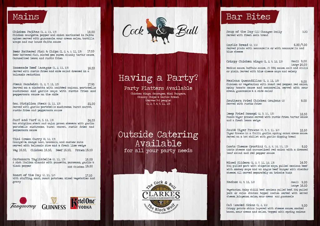Menu_The Cock and Bull Coolock_Bonnybrook_image_2