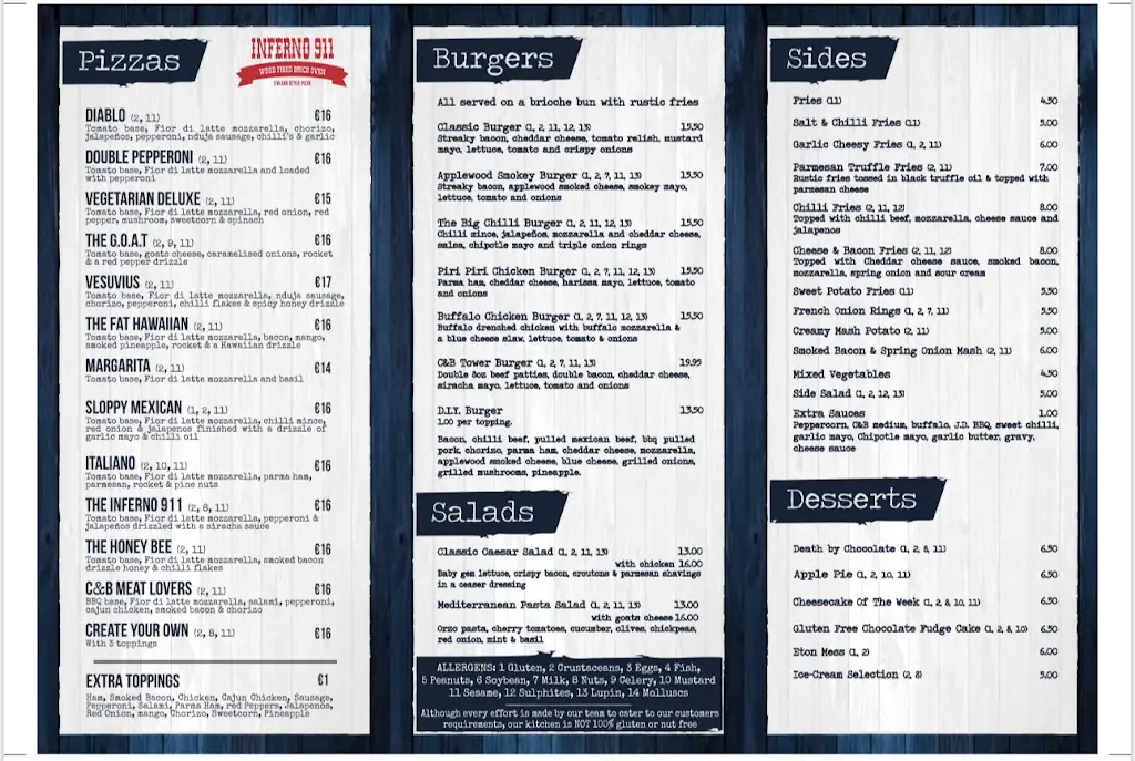 Menu_The Cock and Bull Coolock_Bonnybrook_image_4