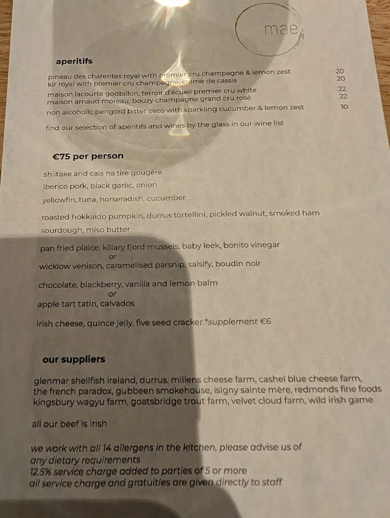 Menu_Mae Restaurant Dublin_Bonnybrook_image_3