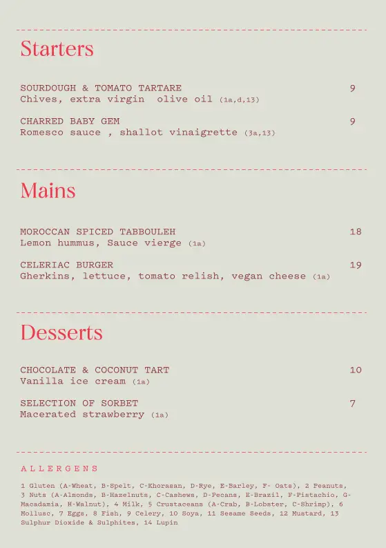 Menü_The Dunmore_Bonnybrook_Bild_4