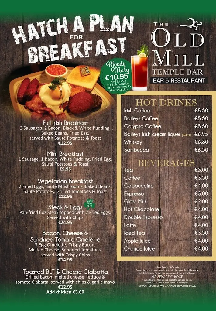 Menü_Old Mill Restaurant_Bonnybrook_Bild_3