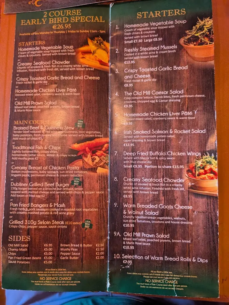 Menü_Old Mill Restaurant_Bonnybrook_Bild_4