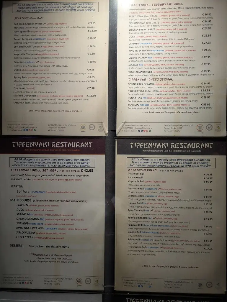 Menu_Tippenyaki Restaurant Rathmines_Bonnybrook_image_1