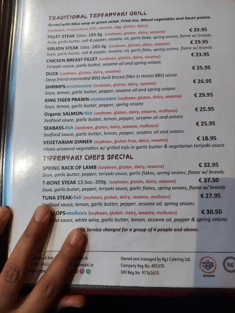 Menu_Tippenyaki Restaurant Rathmines_Bonnybrook_image_2
