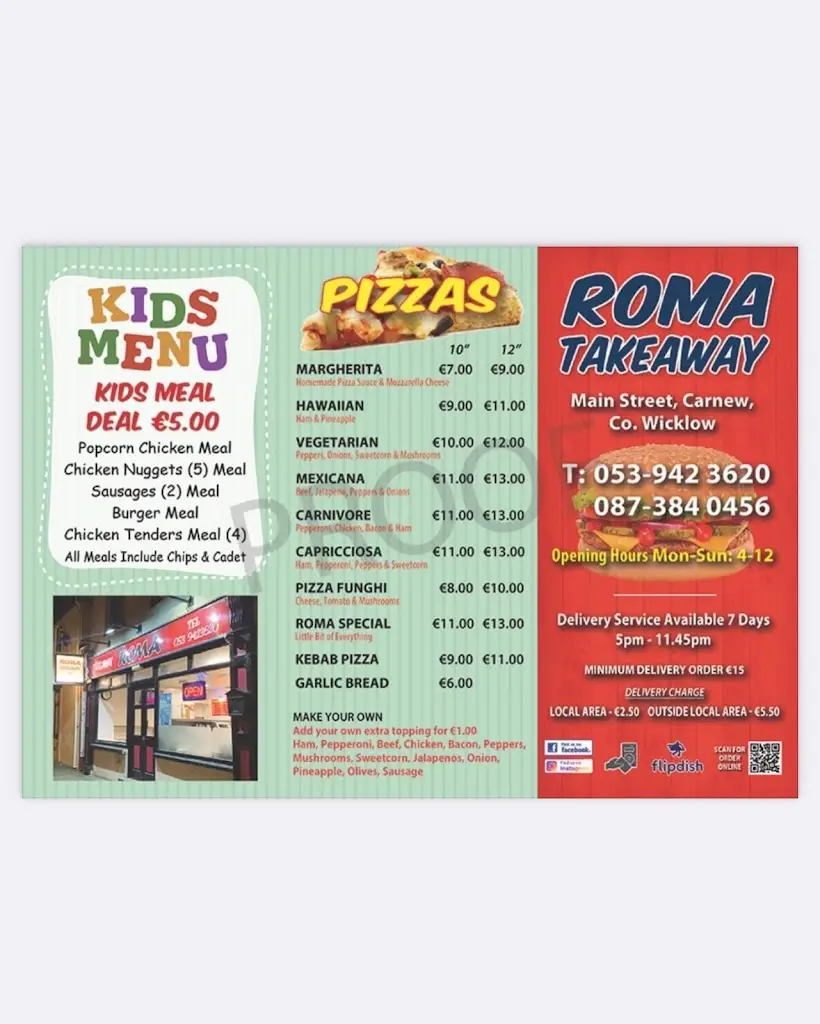 Menu_ROMA Takeaway & Pizzeria_Carnew_image_2
