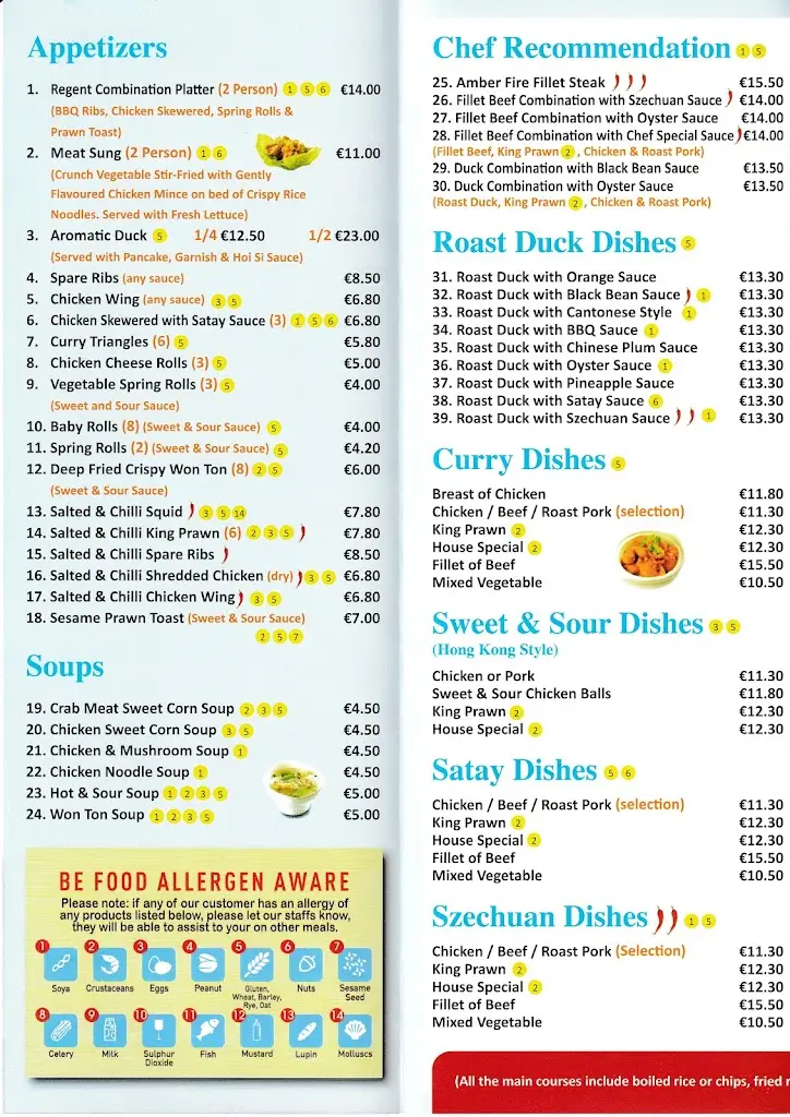 Menu_Regent Chinese Restaurant_Castlebridge_immagine_3