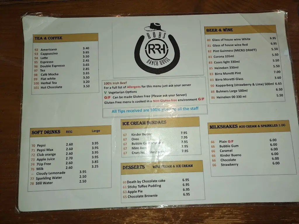 Menu_Rob's Ranch House_Castlebridge_image_2