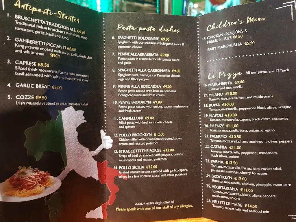 Menü_The Forge Italian Restaurant Pizzeria_Castlebridge_Bild_2