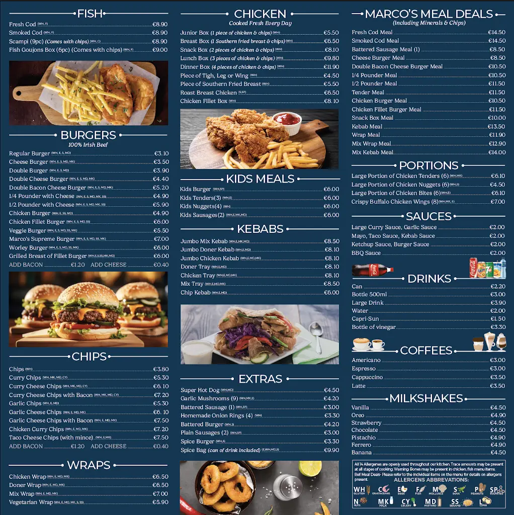 Menu_Marco’s Pizzeria_Castlebridge_image_1