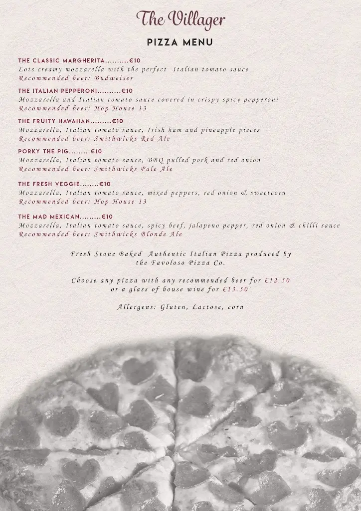Menu_The Villager_Chapelizod_image_4