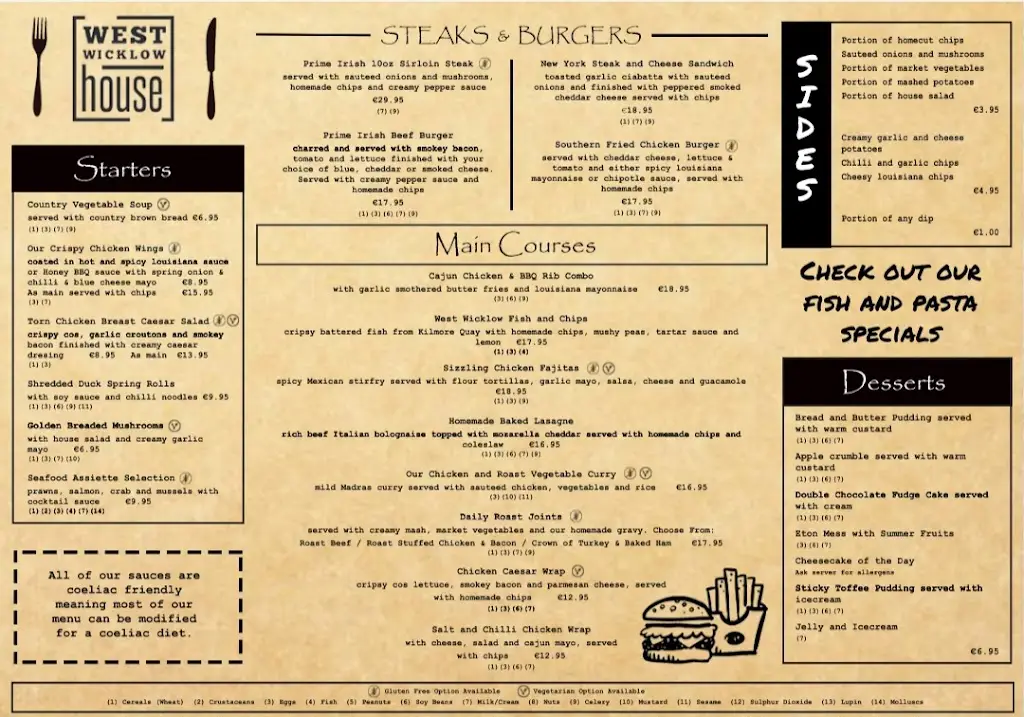 Menu_West Wicklow House Blessington_Blessington_image_1