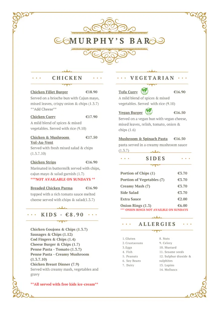 Menu_Murphys Bar_Blessington_image_1