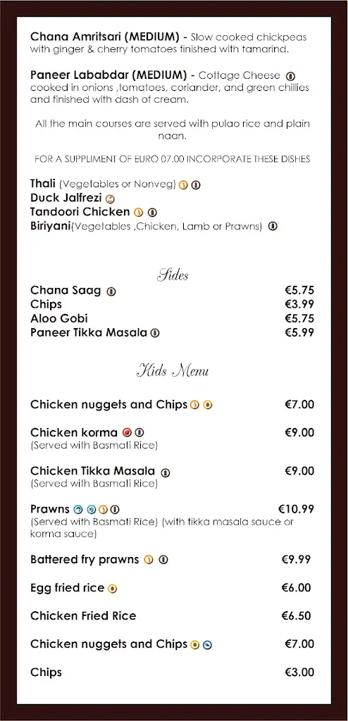 Menu_Spice Village Indian Restaurant_Blessington_image_4