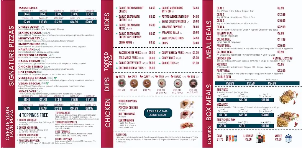 Menu_Eskimo Pizza Blessington_Blessington_image_1