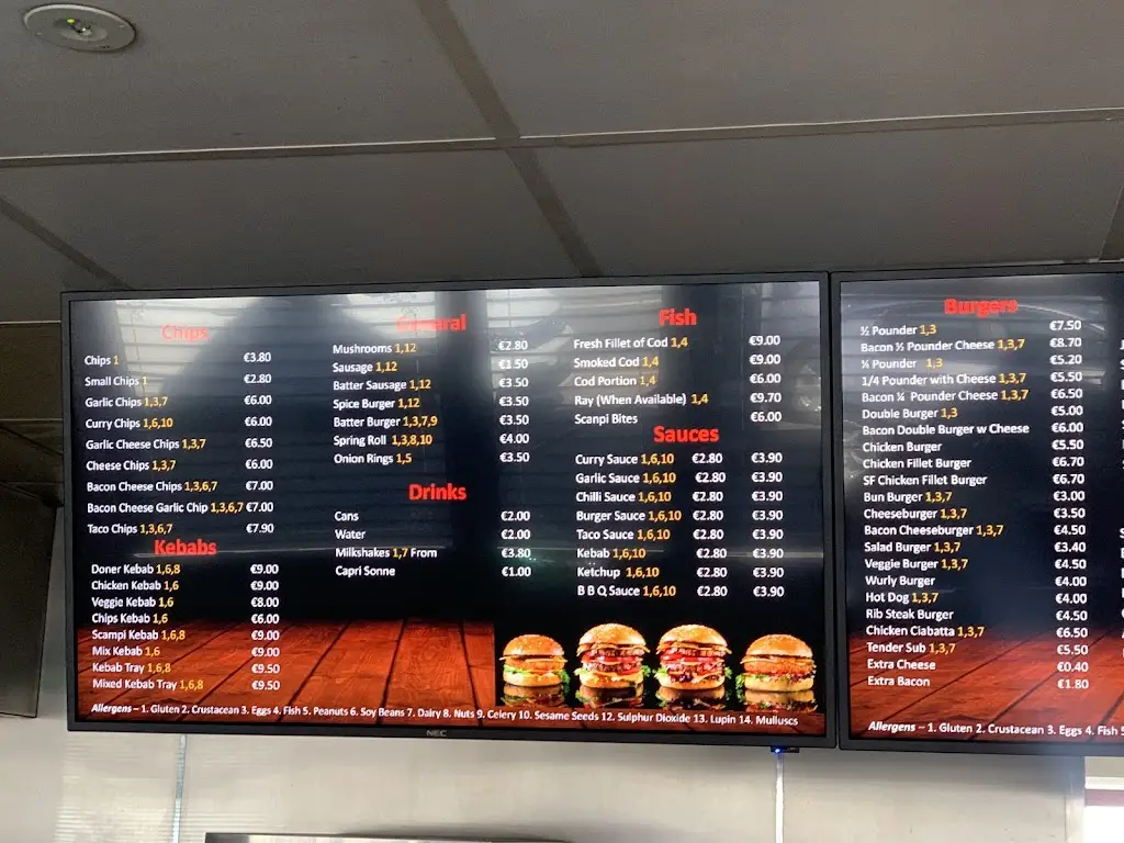 Menu_Macari's Take Away and pizzeria_Blessington_image_1