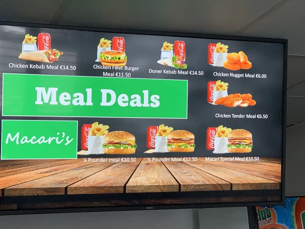 Menu_Macari's Take Away and pizzeria_Blessington_image_3