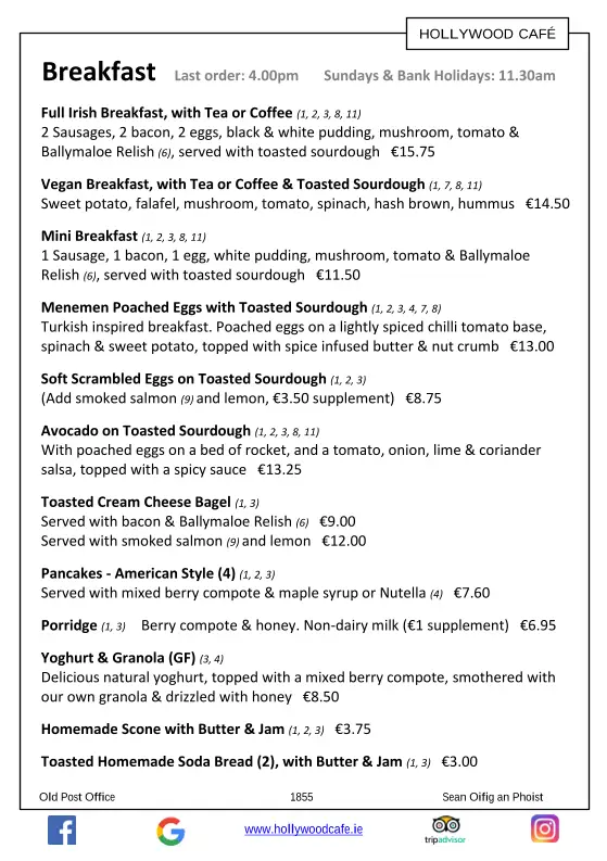 Menu_Hollywood Cafe_Blessington_image_2