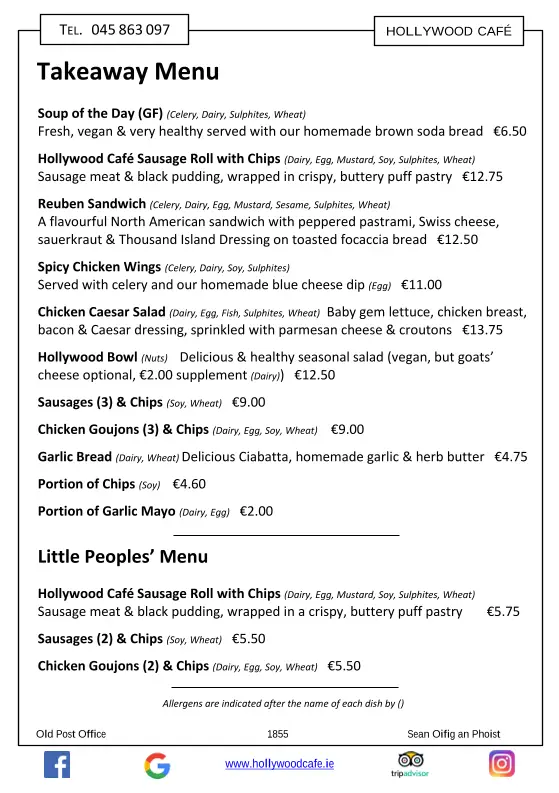 Menu_Hollywood Cafe_Blessington_image_3