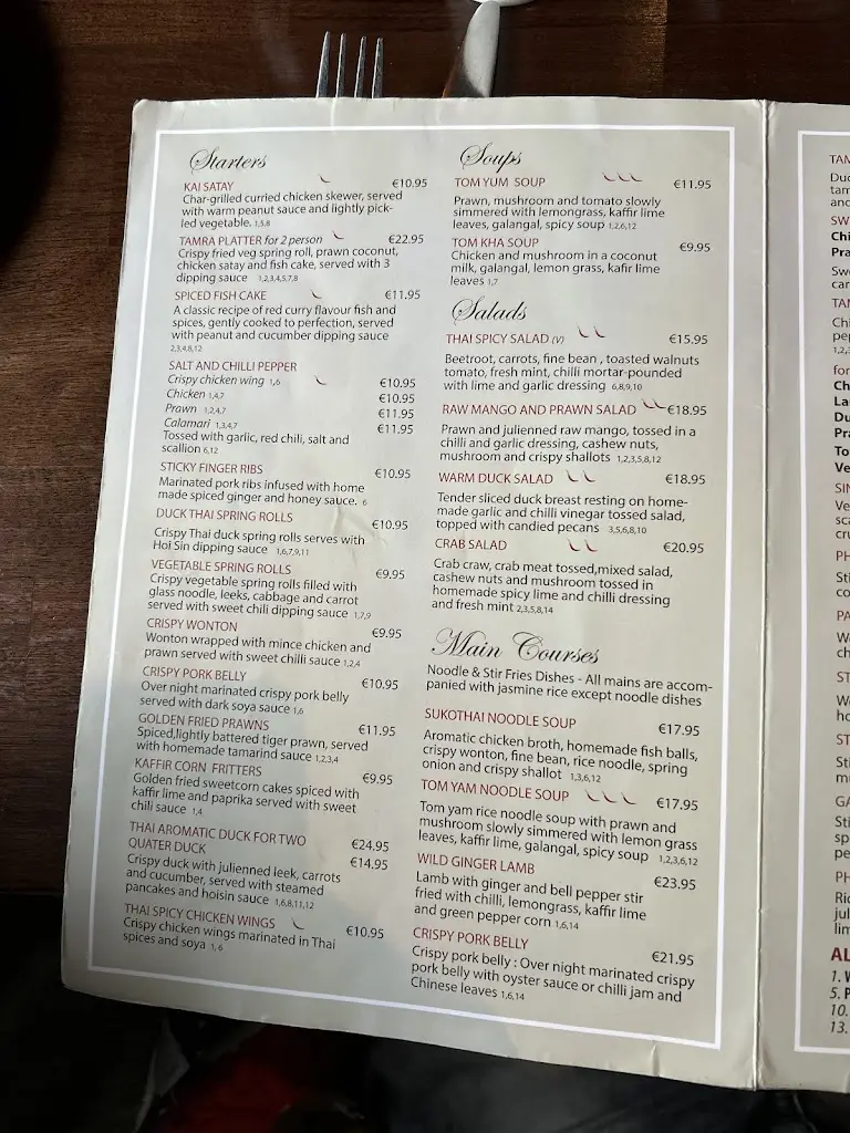 Menu_Tamra Thai_Cabinteely_image_2