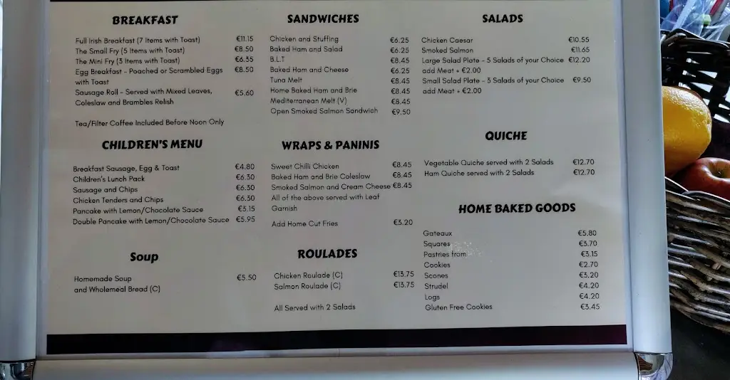 Menu_The Stableyard Cafe, Stable Yard, Cabinteely Park_Cabinteely_image_2