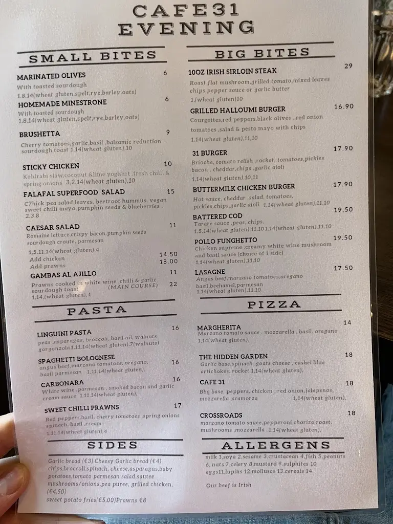 Menü_Cafe 31_Cabinteely_Bild_1