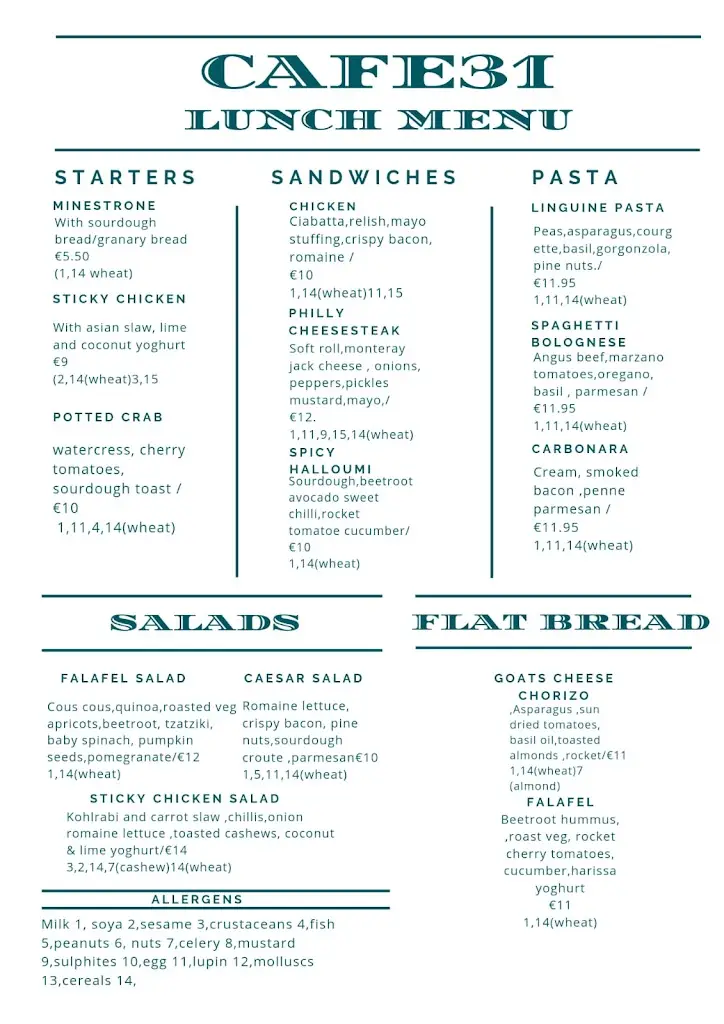 Menü_Cafe 31_Cabinteely_Bild_3