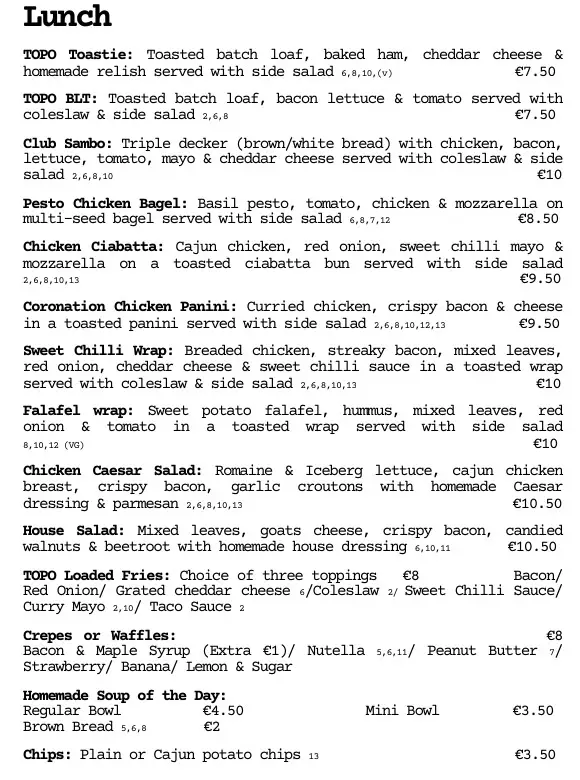 Menu_The Old Post Office Coffee Shop & Bakery - Crossmolina_Crossmolina_image_1