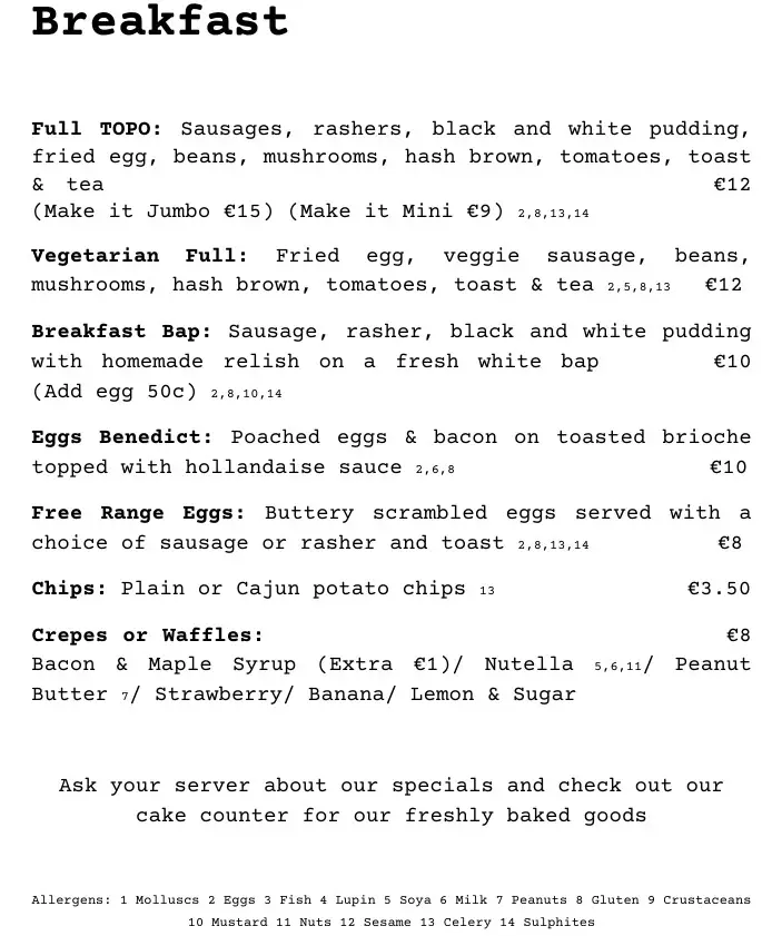 Menu_The Old Post Office Coffee Shop & Bakery - Crossmolina_Crossmolina_image_4