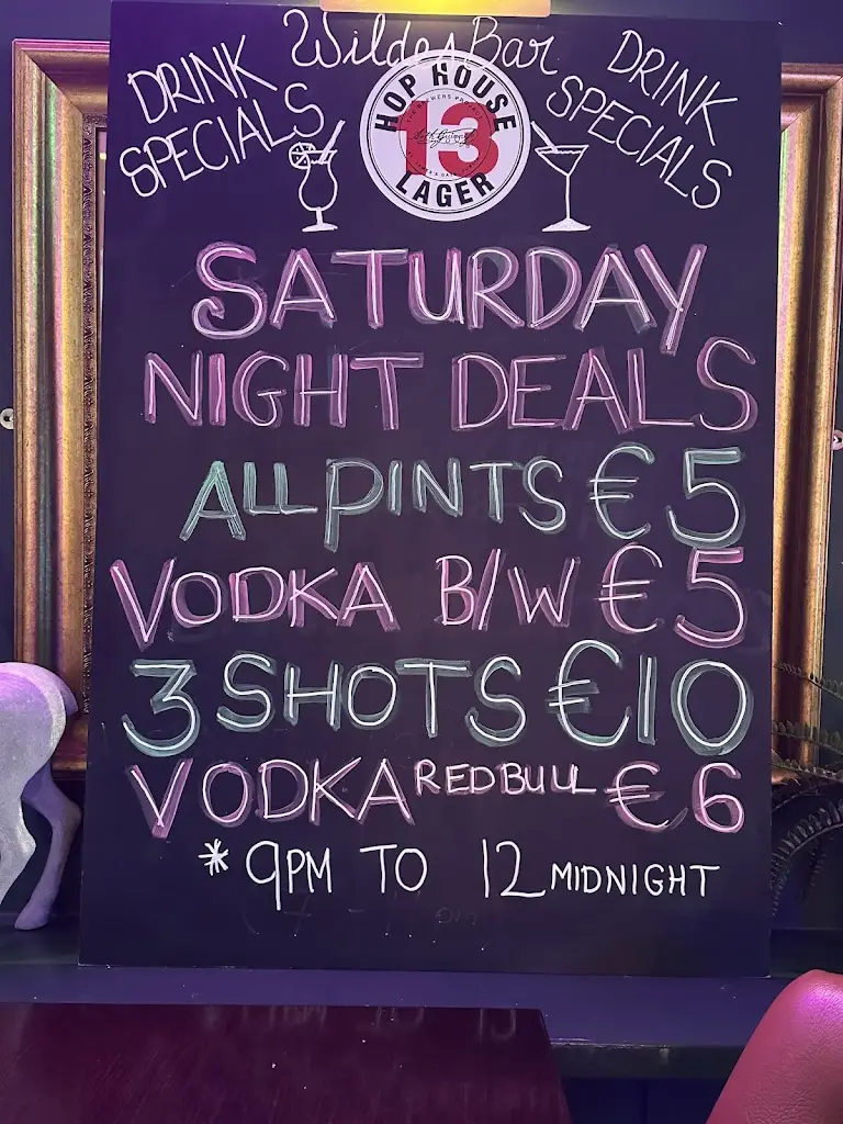 Menu_Wilde's Bar & Restaurant Gastro Pub_Bray_image_4