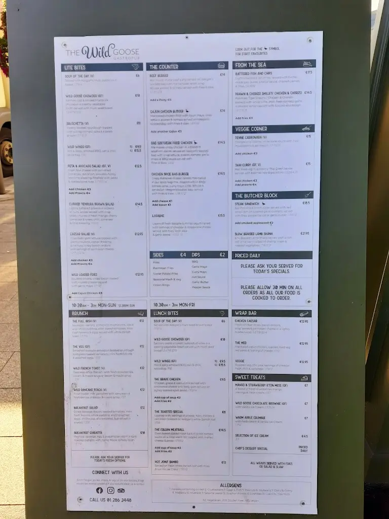 Menu_The Wild Goose_Bray_image_2