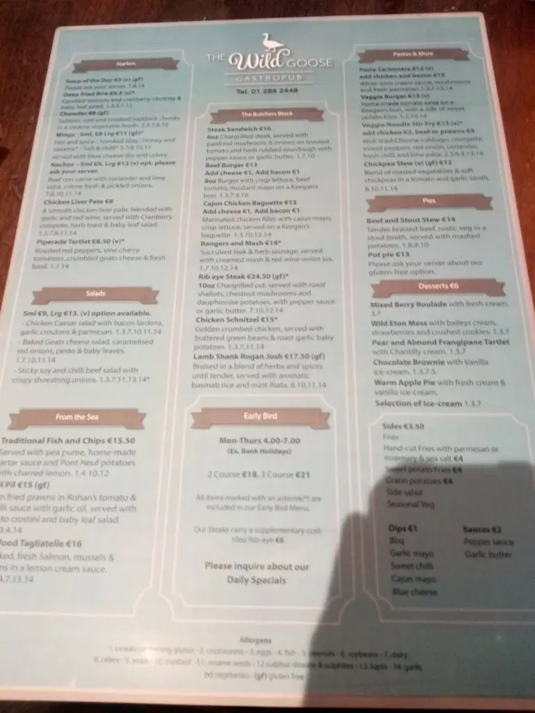 Menu_The Wild Goose_Bray_image_4