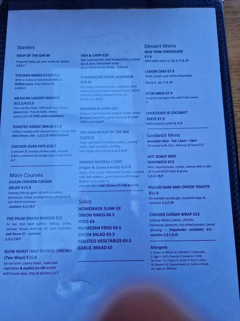 Menu_The Palm_Bray_image_2