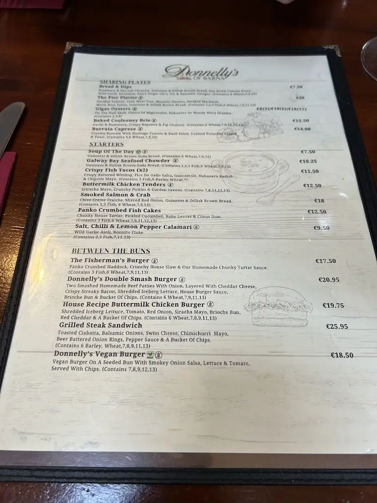 Menu_Donnelly's of Barna_Bearna_image_3