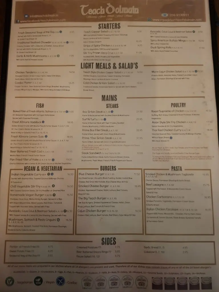 Menu_Teach Dolmain_Carlow_image_2