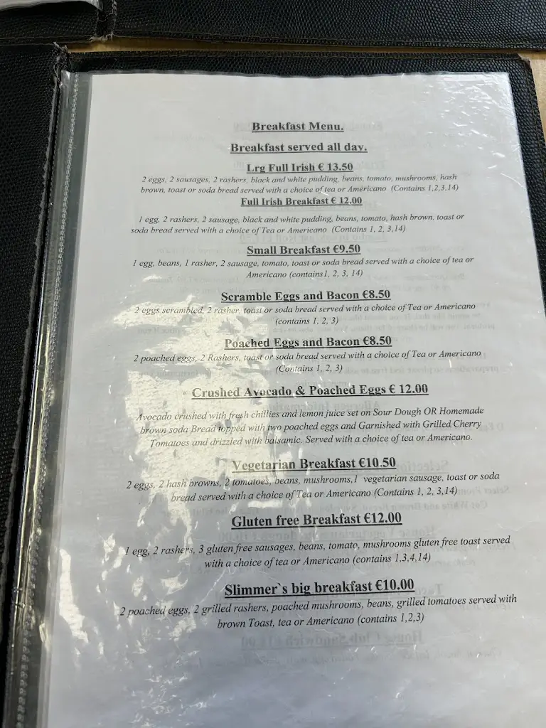 Menu_The Lazy River Café_Carlow_image_1