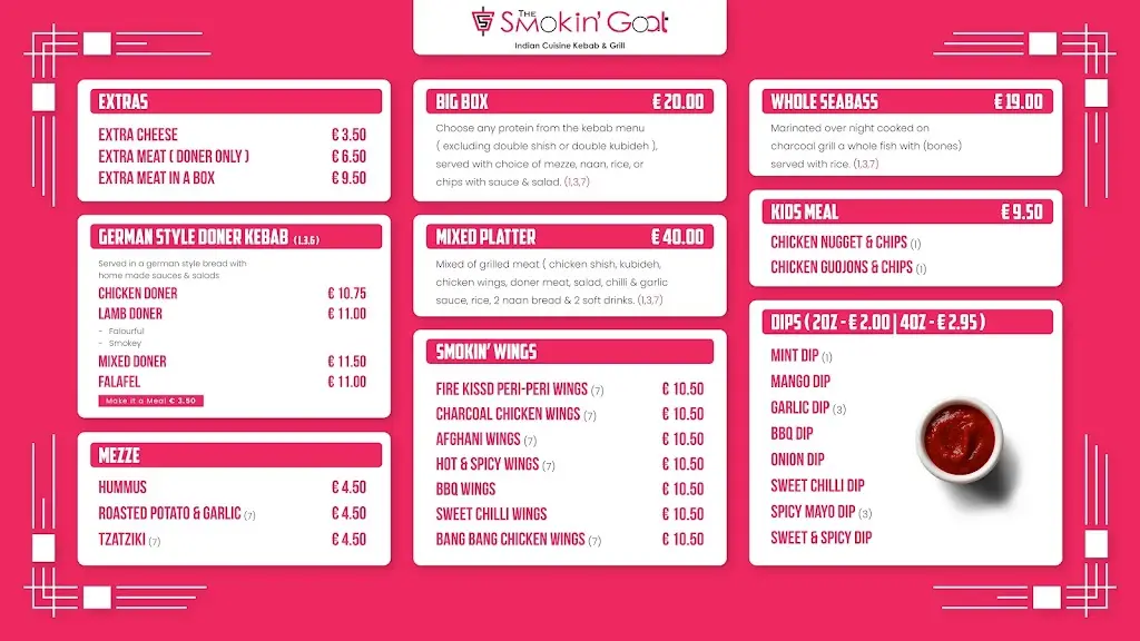Menu_The Smokin' Goat Celbridge_Celbridge_image_2