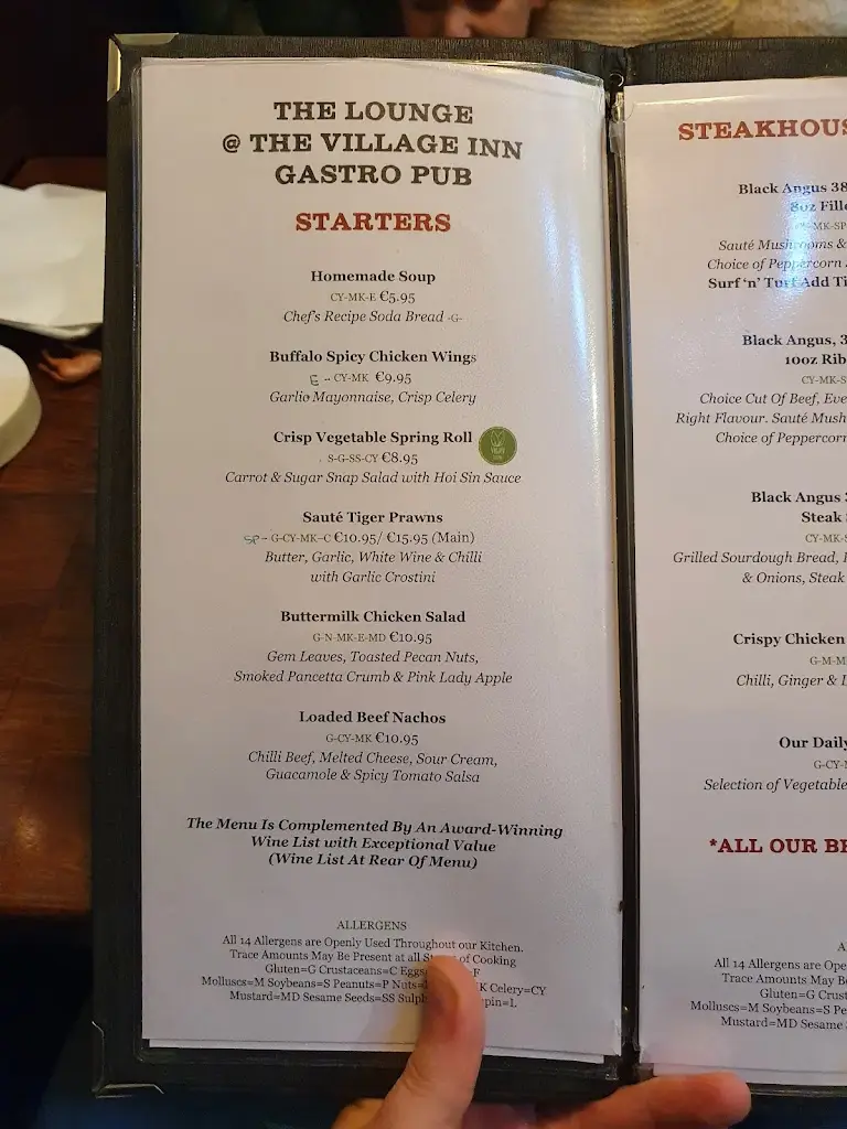 Menu_The Village Inn Pub_Celbridge_image_2