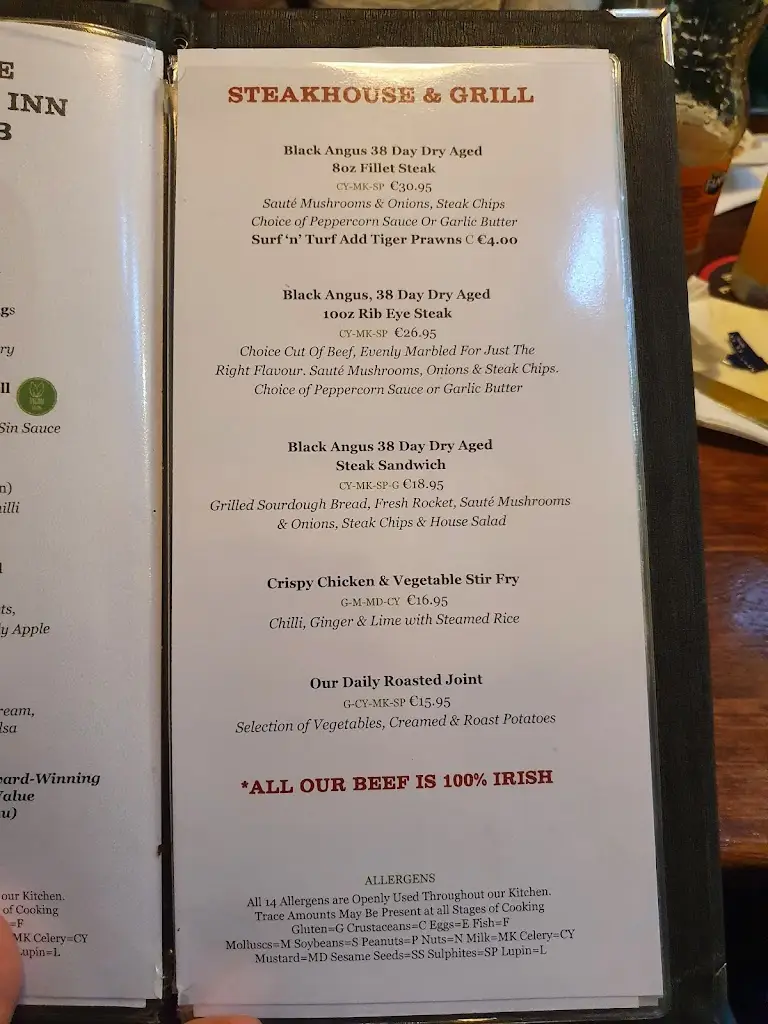 Menu_The Village Inn Pub_Celbridge_image_4