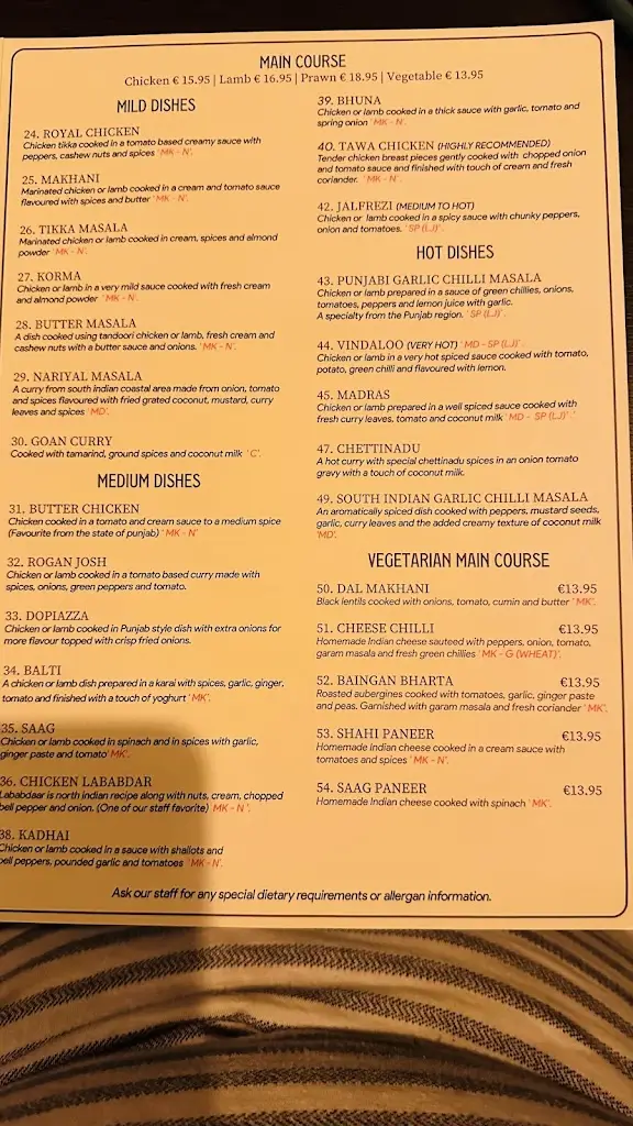 Menü_Delhi Darbar Indian Restaurant - Celbridge_Celbridge_Bild_2