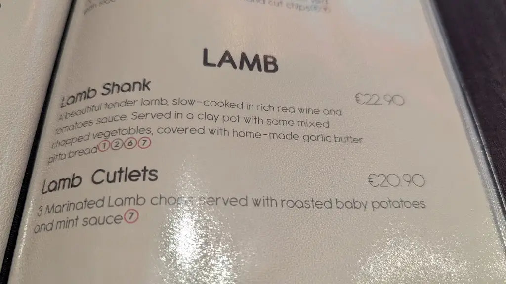 Menu_Pandini's Restaurant_Clondalkin_image_1