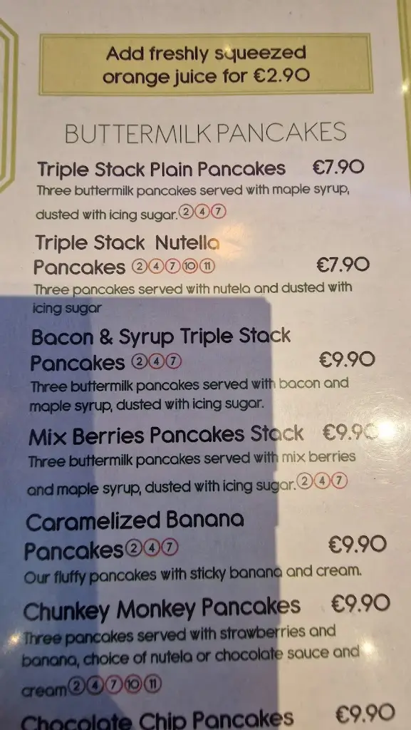 Menu_Pandini's Restaurant_Clondalkin_image_2