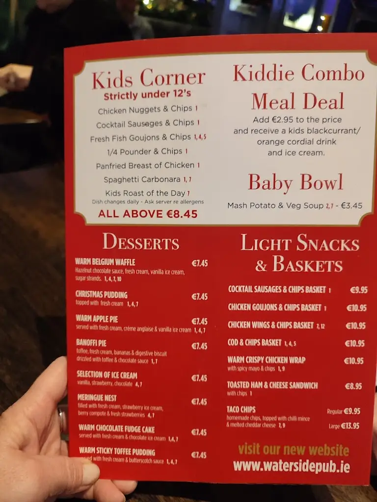 Menu_The Waterside_Clondalkin_image_2