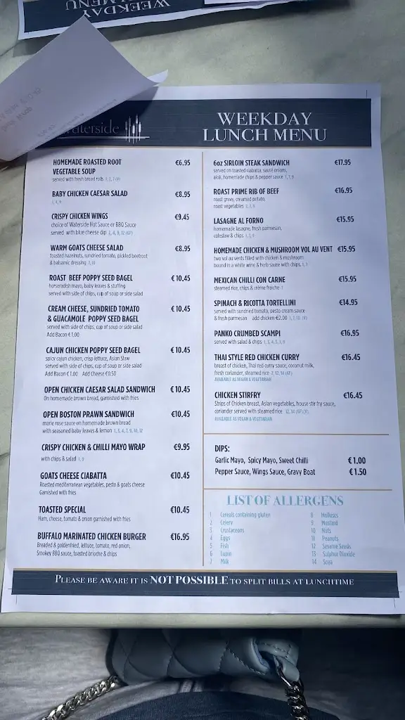 Menu_The Waterside_Clondalkin_image_3