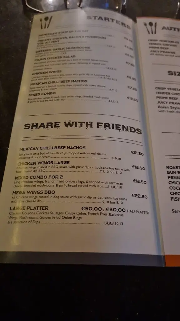 Menu_Quinlan's - The Black Lion_Clondalkin_image_1