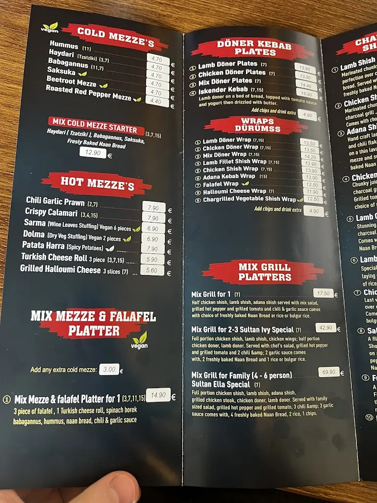 Menü_Sultan's Hann Ocakbasi Clondalkin_Clondalkin_Bild_1