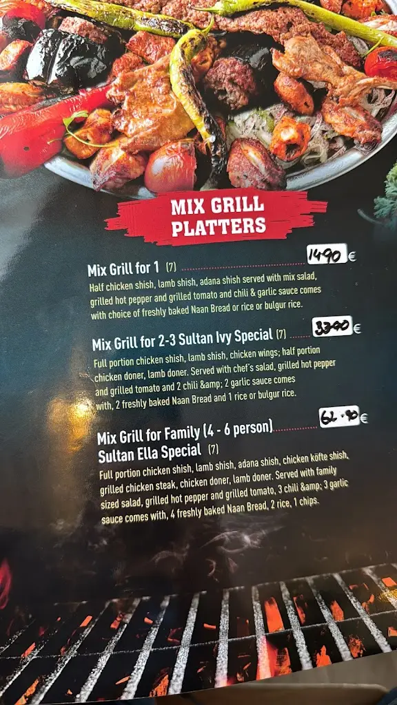 Menü_Sultan's Hann Ocakbasi Clondalkin_Clondalkin_Bild_2