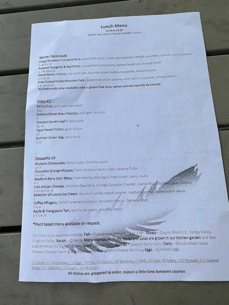 Menu_The Duck Restaurant_Courtown_image_2