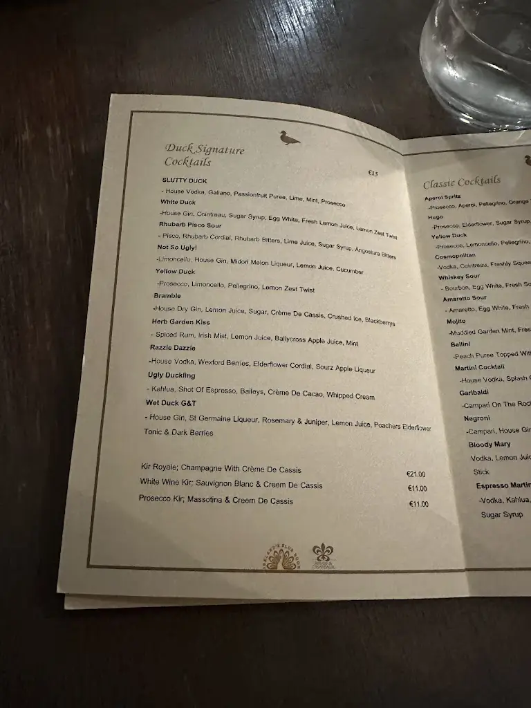 Menu_The Duck Restaurant_Courtown_image_4
