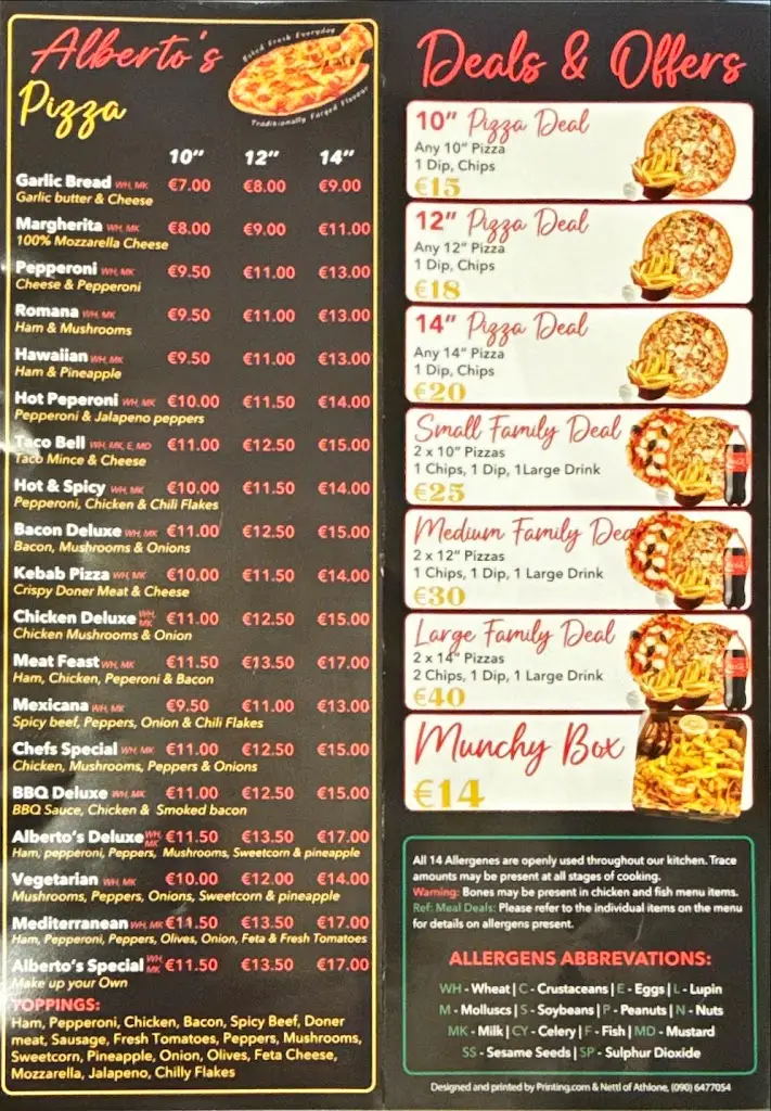 Menu_ALBERTO'S TAKEAWAY COURTOWN_Courtown_image_2